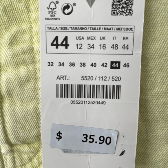 Zara High Waist Yellow Shorts - Picture 8 of 10